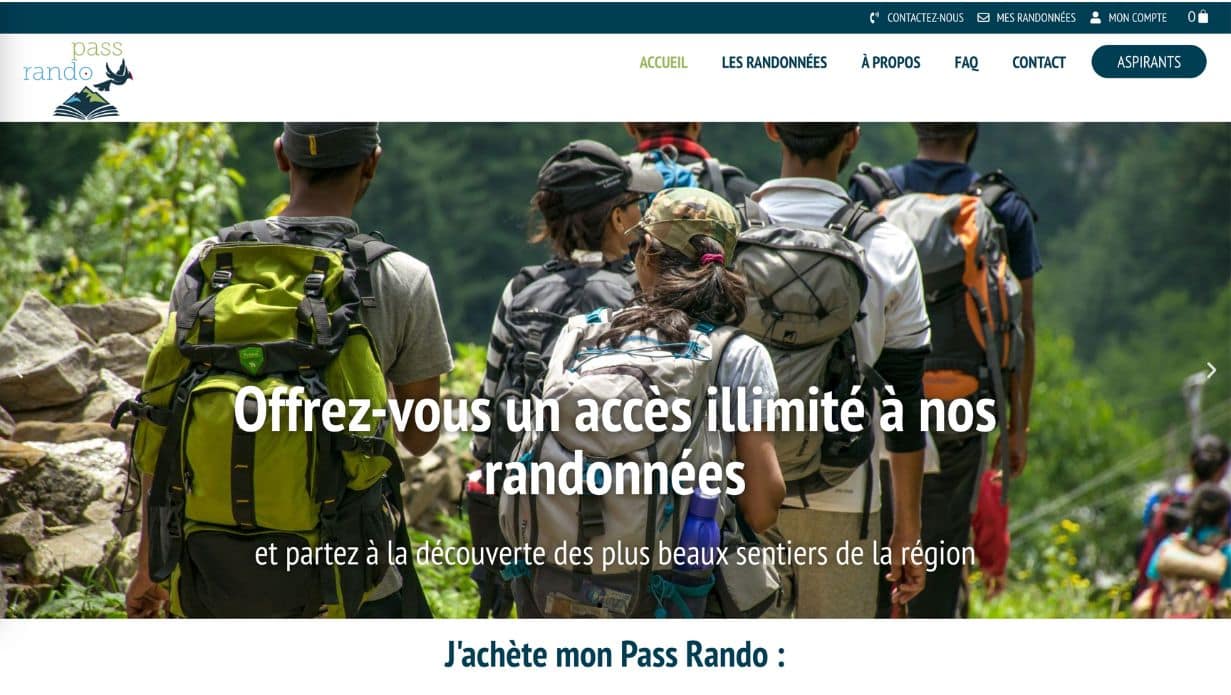 Print Screen du site Pass Rando